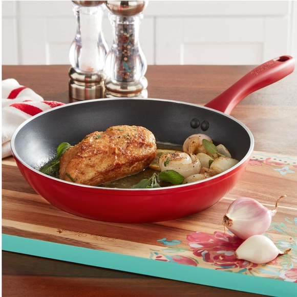 Nonstick Red Frying Pan & Spoonula Set - Picture 3 of 10